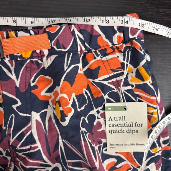 REI Trail Made Amphib Shorts Mens Small Belted Ripstop Hiking Swim Golden Hour - Picture 7 of 10